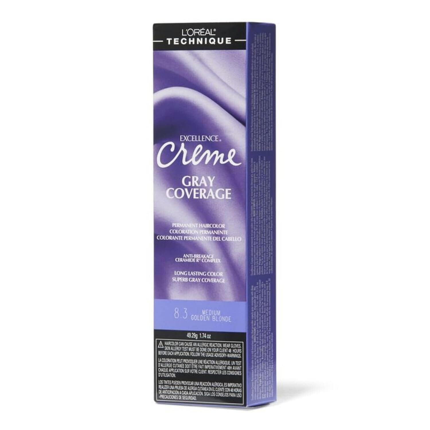 L'Oréal Technique Excellence Crème Permanent Hair Color; Medium Golden Blonde