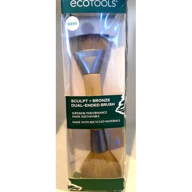 ** Open Box- EcoTools Sculpt + Bronze Dual-Ended Makeup Brush, Fluffy Bronzer