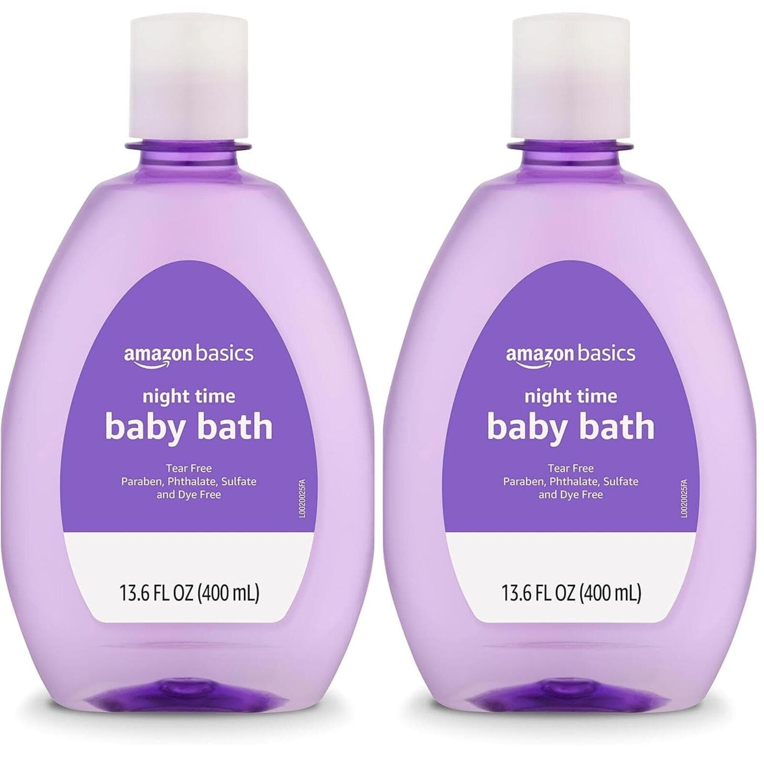 Amazon Basics Tear-Free Night-Time Baby Bath, 13.6 Fl Oz (Pack of 2)