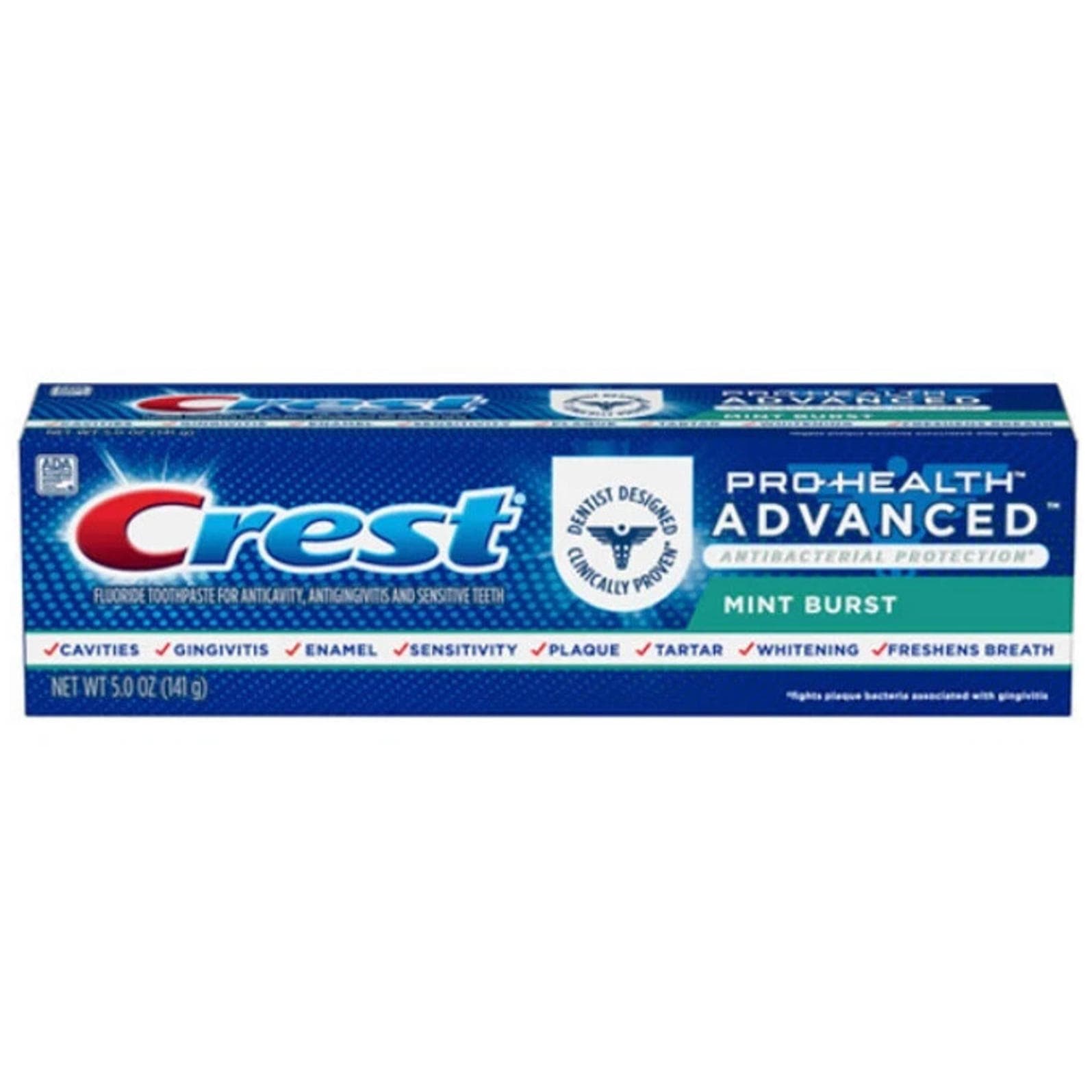 Open Box- Crest Pro-Health Adv. Antibacterial Toothpaste Mint Burst 2PK (no box)