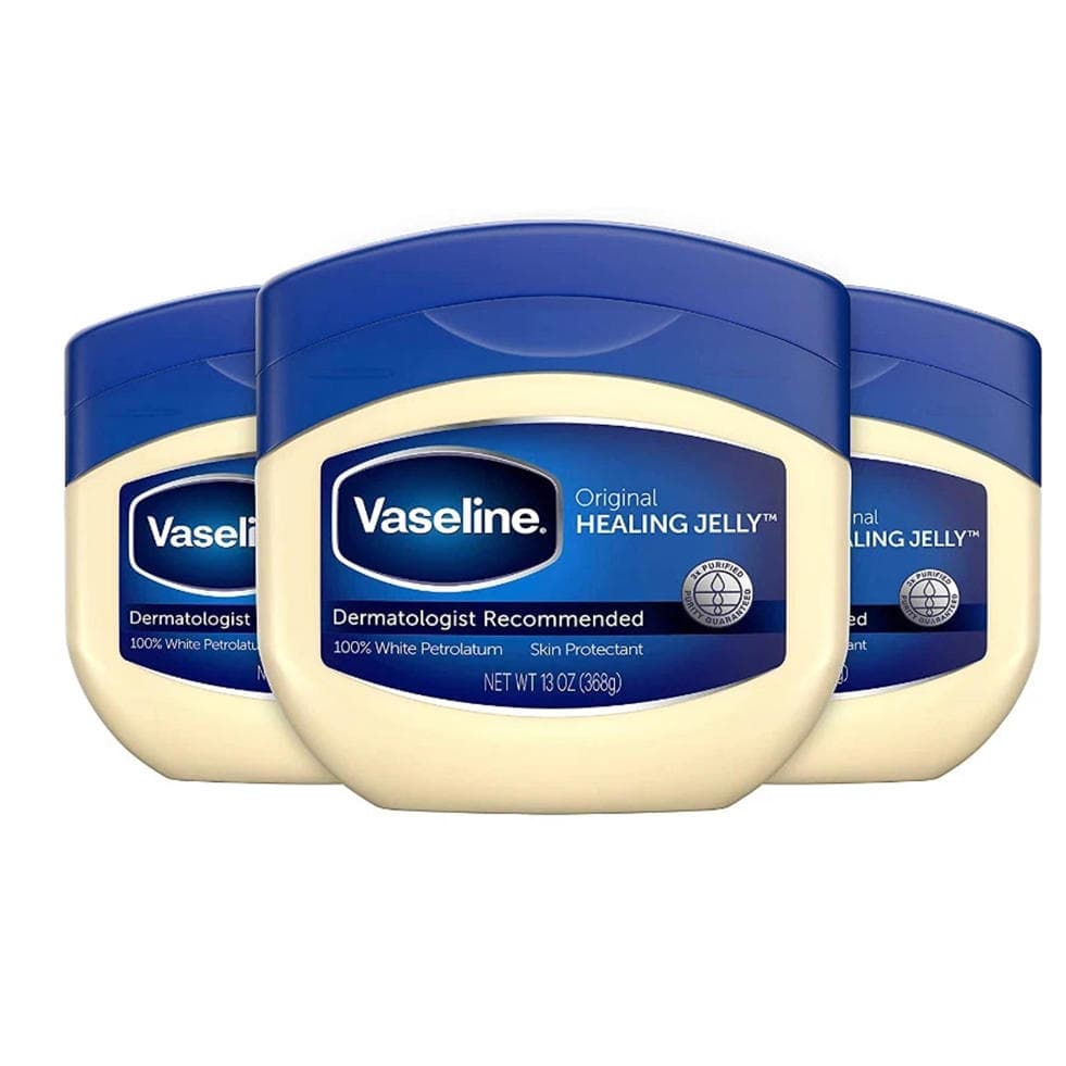 Vaseline Petroleum Jelly Original Provides Dry Skin Relief, 13 Ounce (3 PACK)