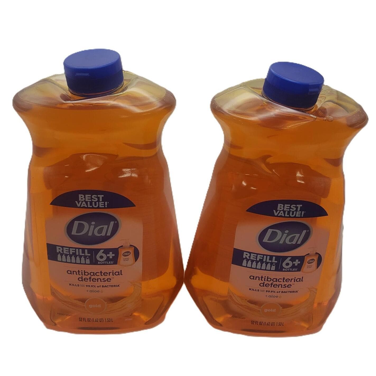 Dial Antibacterial Liquid Hand Soap Refill Gold 52oz (2 PK), slight dent see pic
