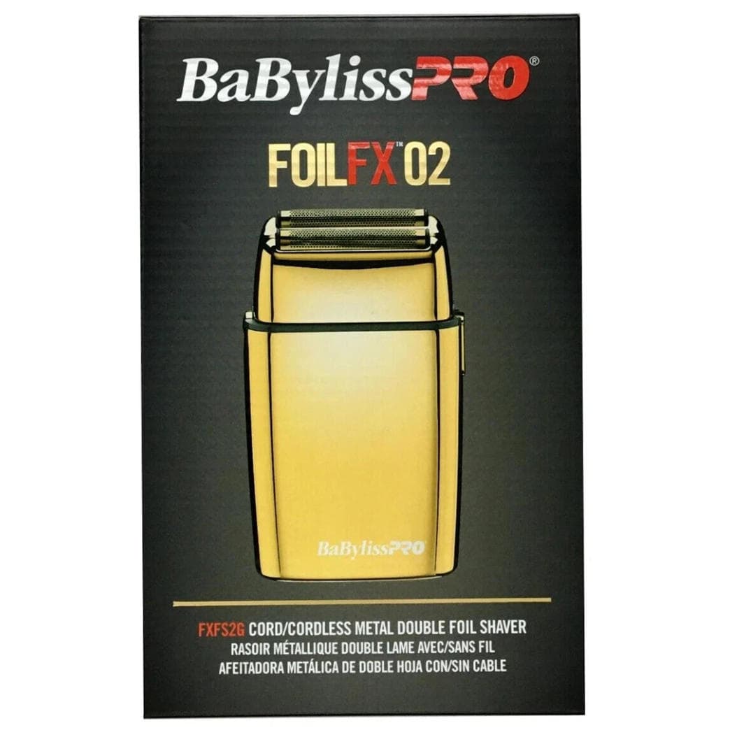 BaBylissPRO Foil FX 02 Cord/Cordless Gold Double Foil Shaver FXFS2G