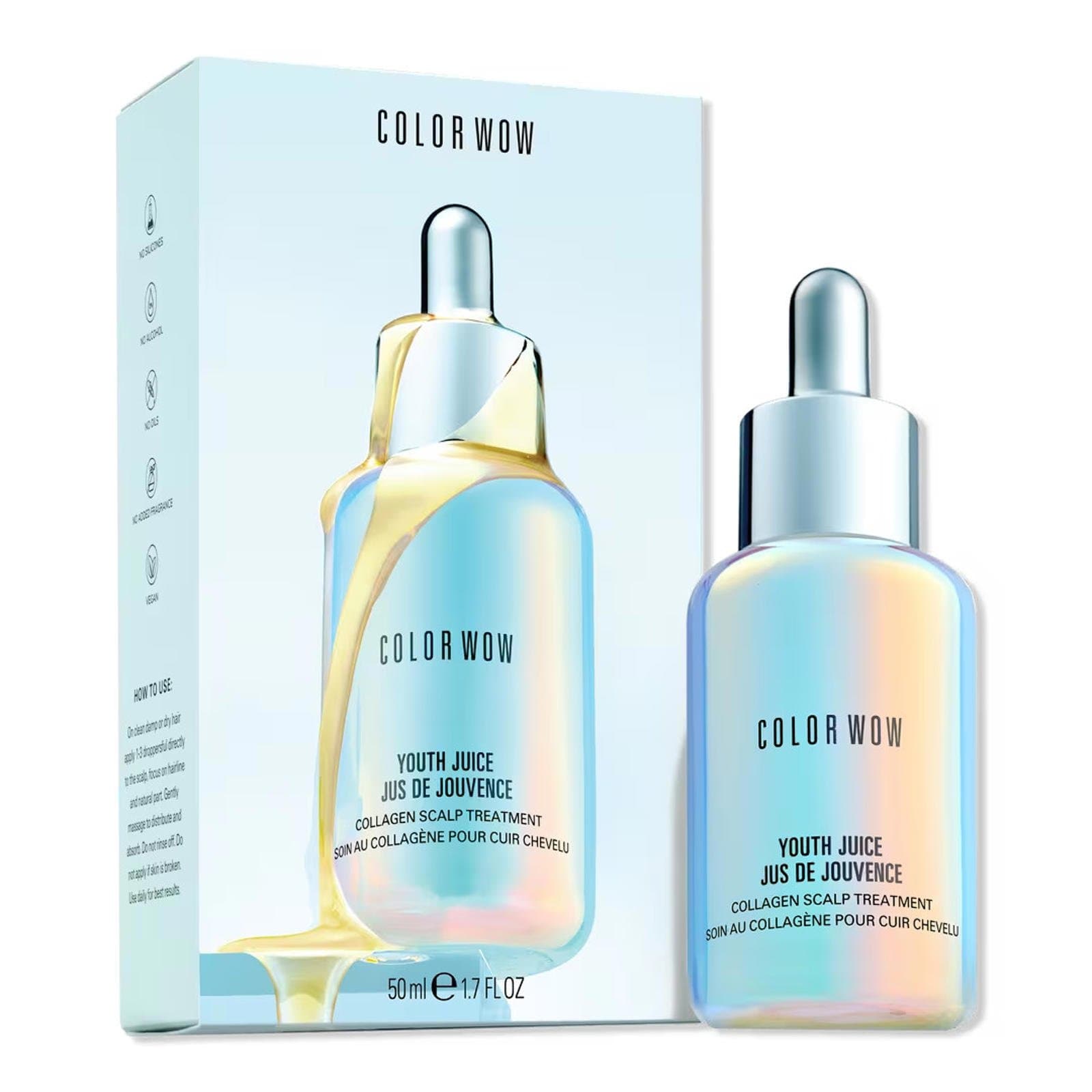 Open Box - Color Wow Youth Juice Collagen Scalp Treatment Serum 1.7 fl oz
