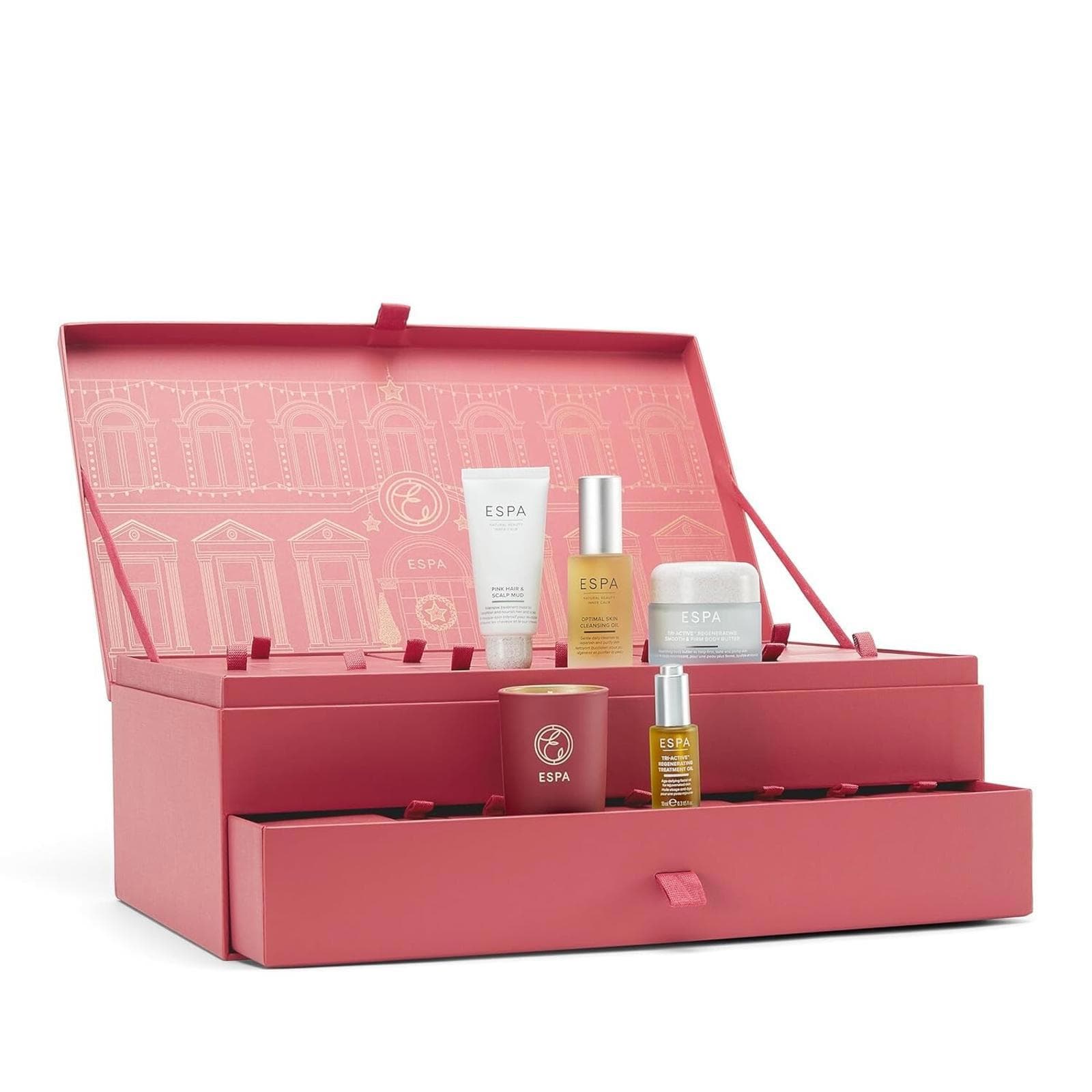 Open Box -ESPA | Wellbeing Advent Calendar -Cleansers, Creams and Essential Oils
