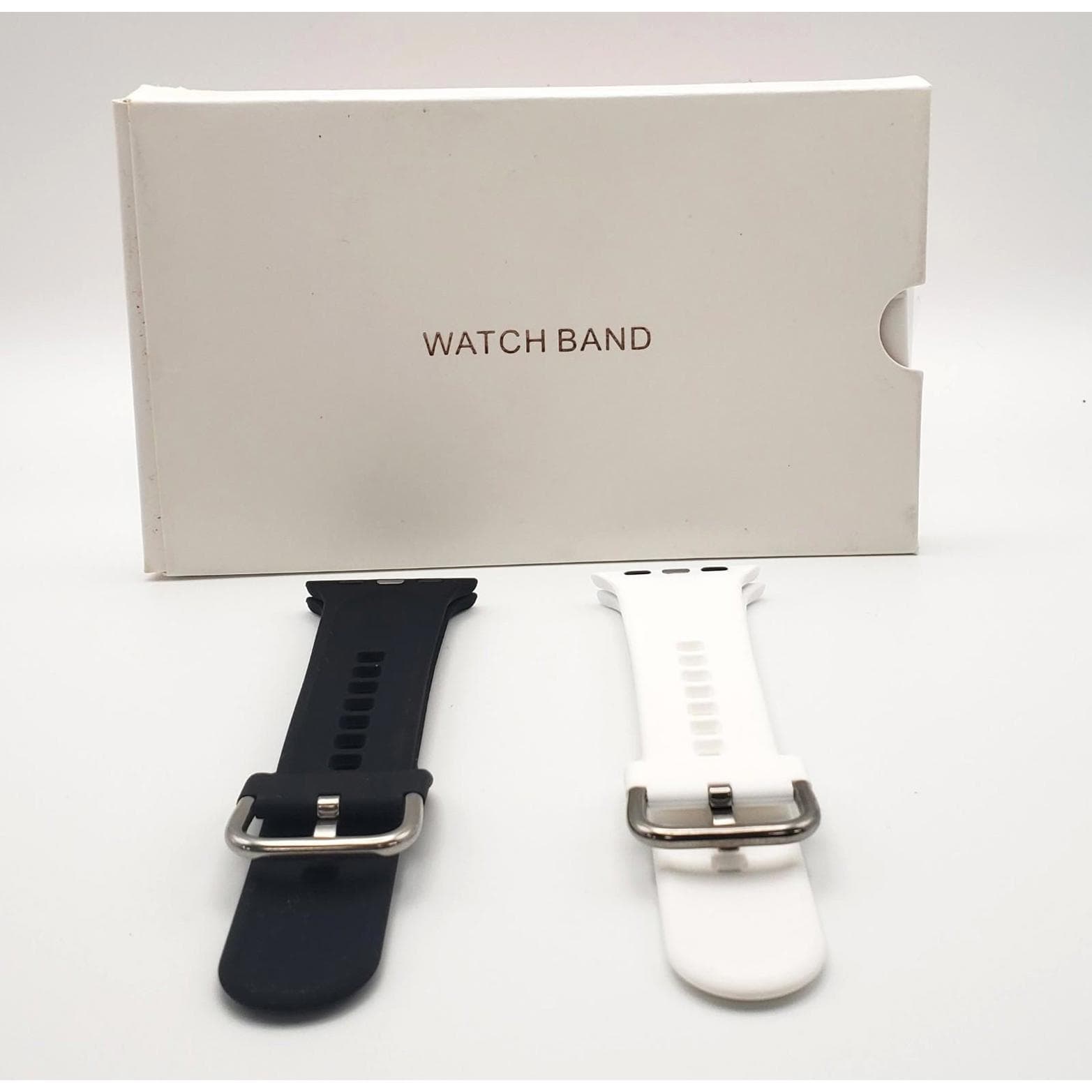 Watch Band - Silicone Watch Black and White Band Straps