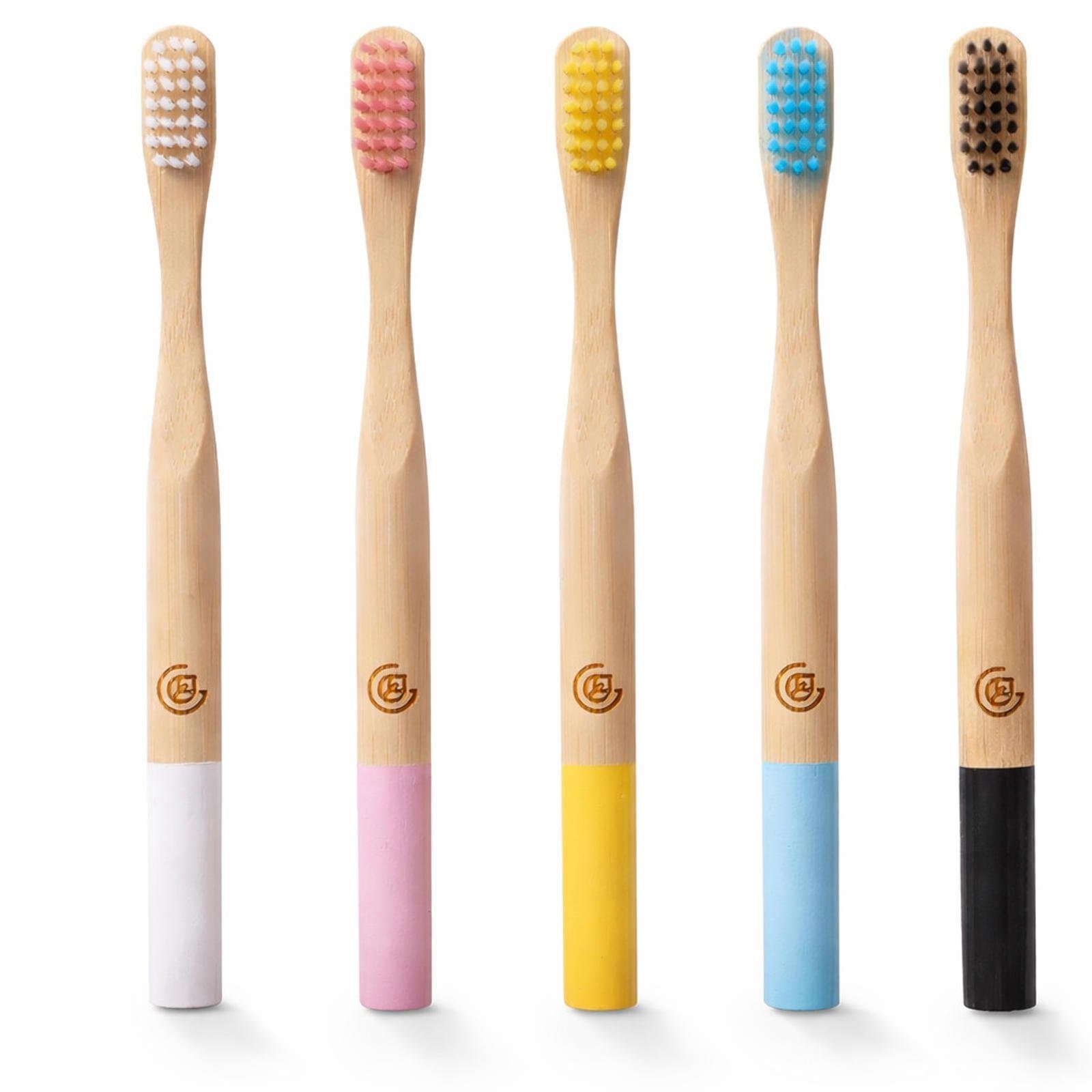 GREENZLA Kids Bamboo Toothbrushes, Natural Toothbrush Set, Soft Bristles (5 cnt)