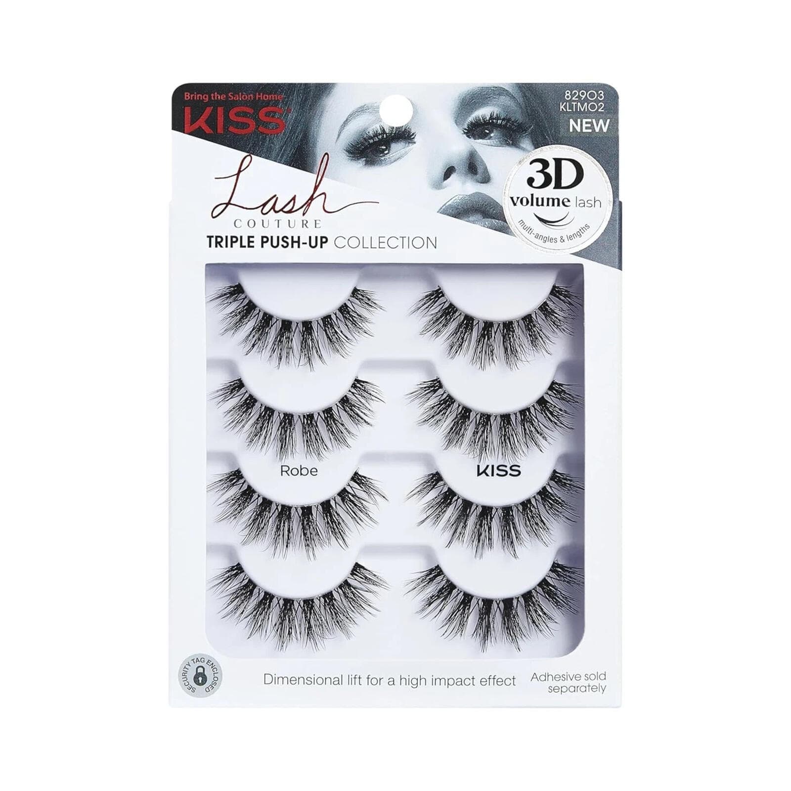 ** KISS Lash Couture Triple Push-Up False Eyelashes, , Includes 4 Pairs