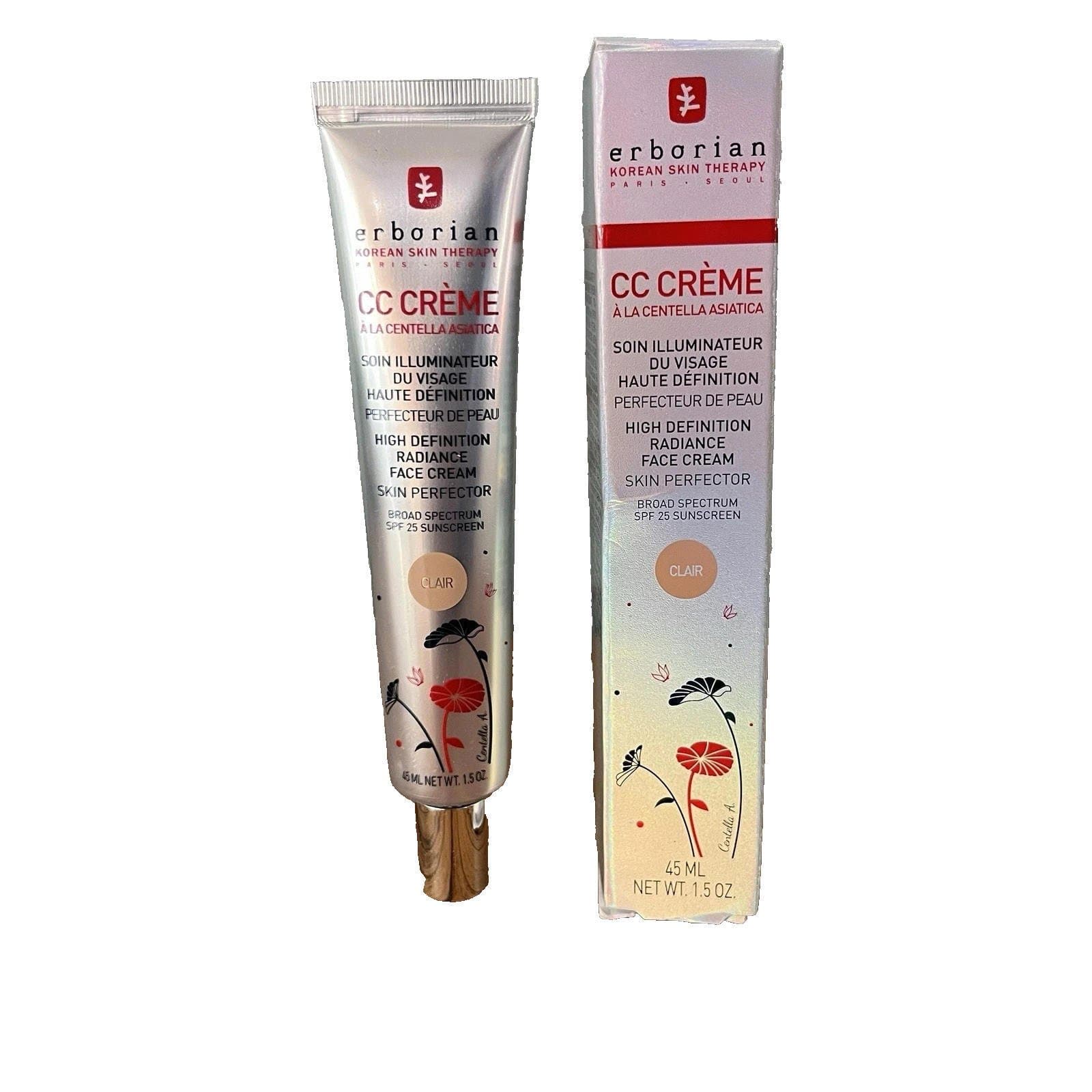 Erborian Color Correcting CC Cream with Centella Asiatica, Fair (Clair) - Light