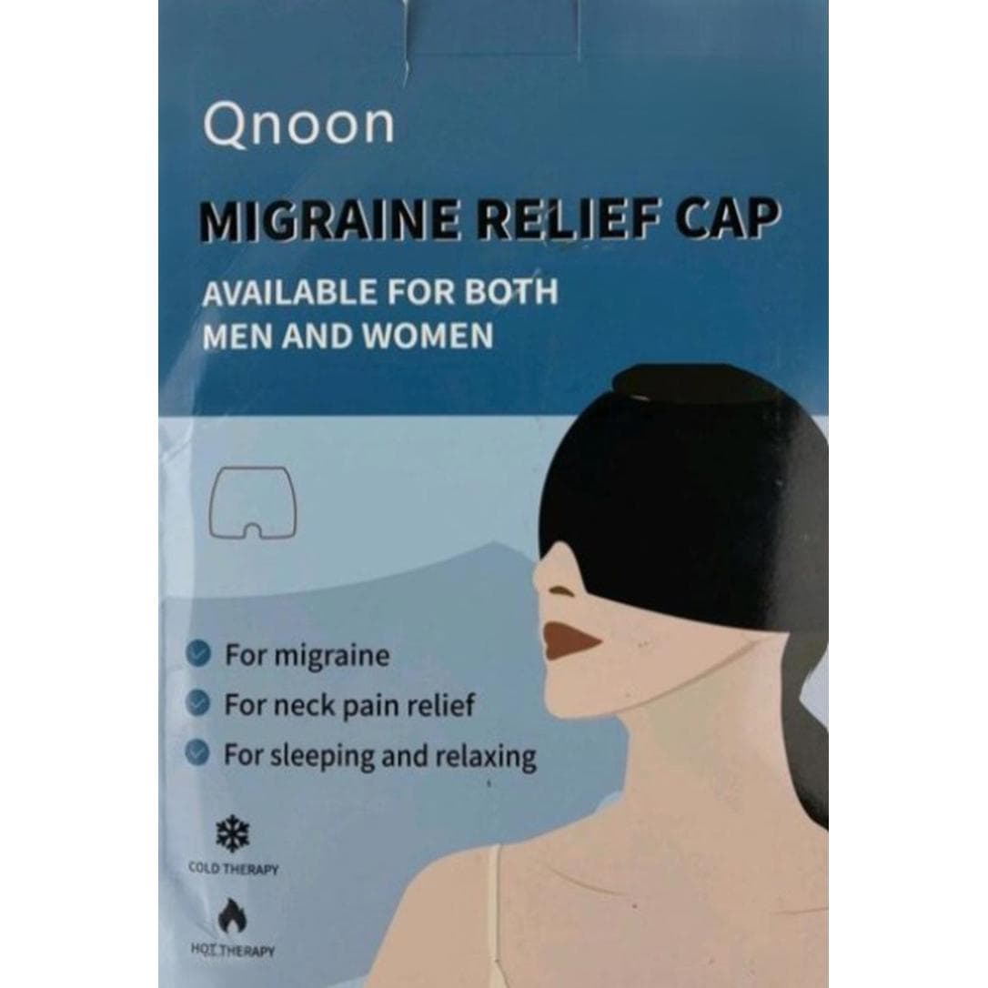 Open Box - Qnoon Migraine Headache Relief Cap, Hot/Cold Wrap for Tension Stress