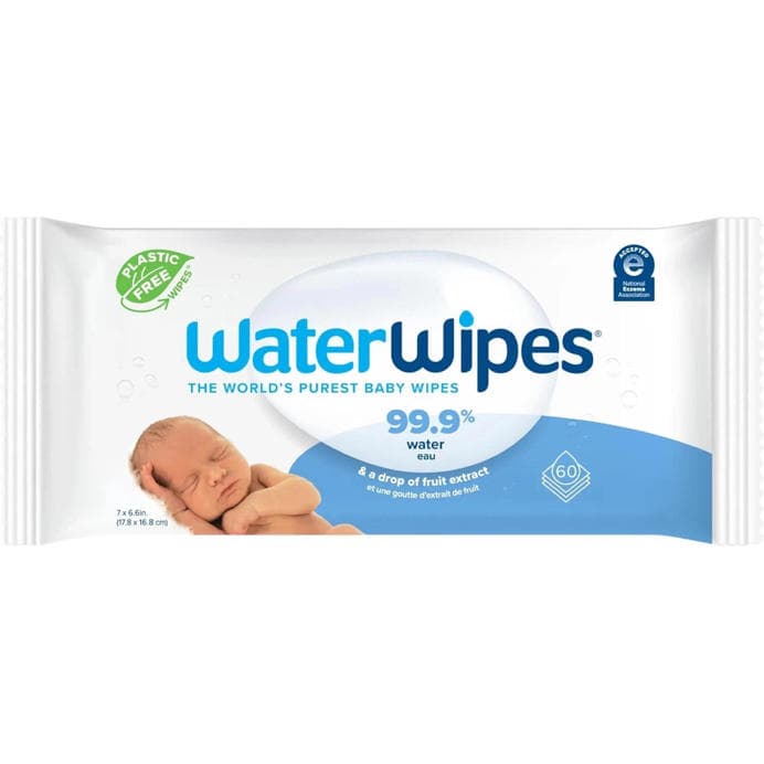WaterWipes Plastic-Free Original Baby Wipes 99.9% Water Based Unscented (5 PK)