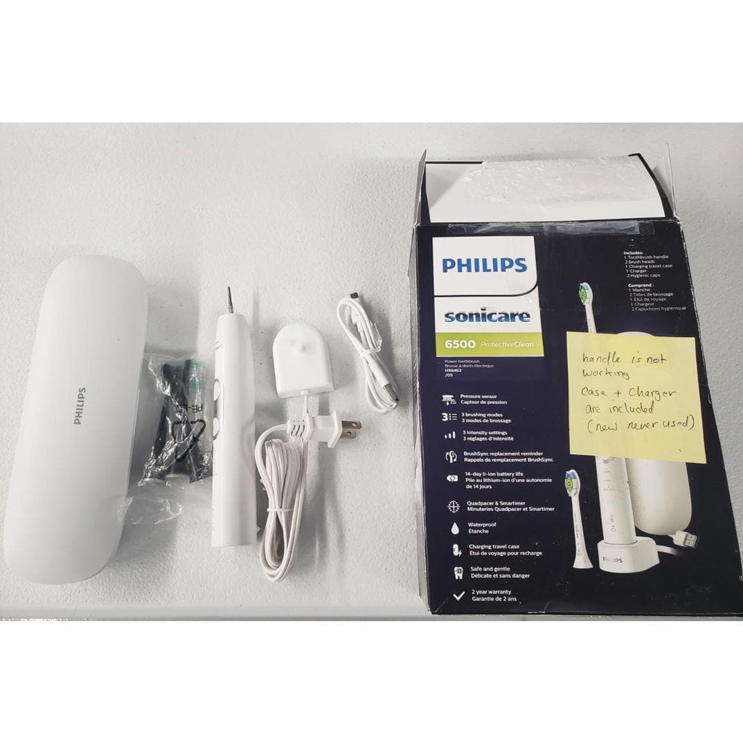 Parts only - Philips Sonicare 6500 ProtectiveClean Toothbrush White HX6462/05