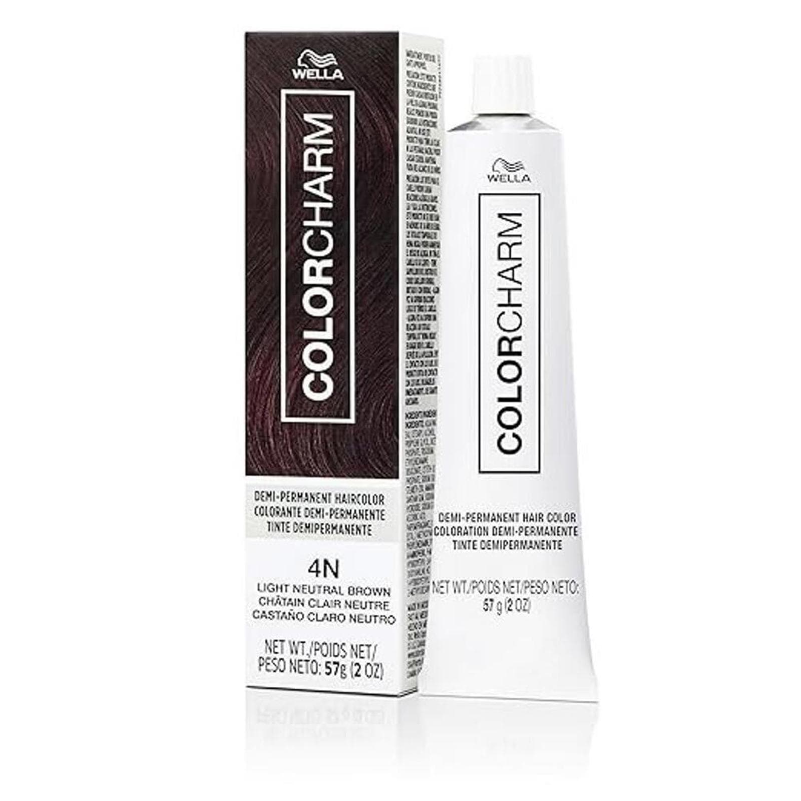 Wella Color Charm Demi-Permanent Hair Color 2oz, 4N Light Neutral Brown
