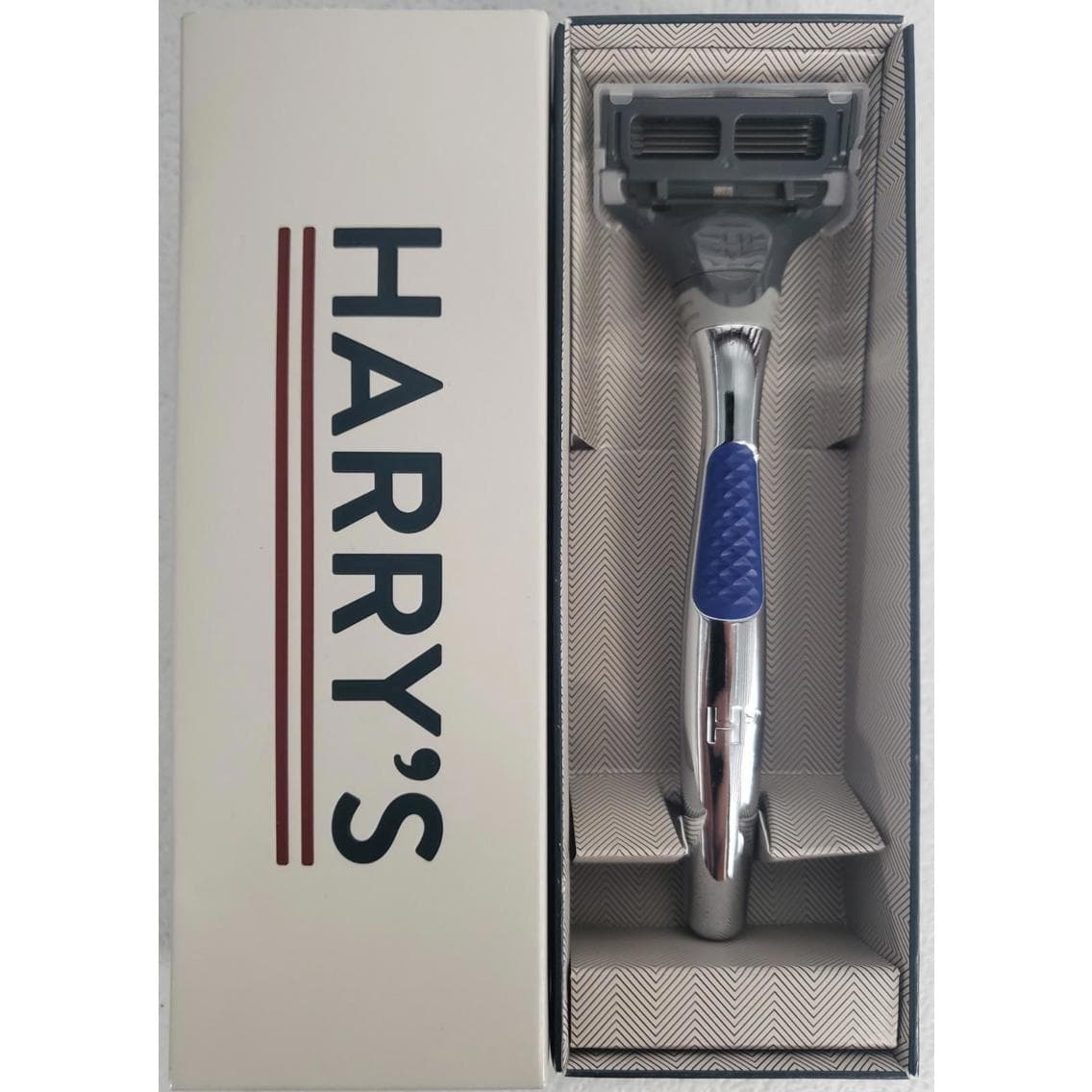 Harry's Razor Handle SILVER/BLUE Special Edition, with 1 Cartridge (5 Blades)