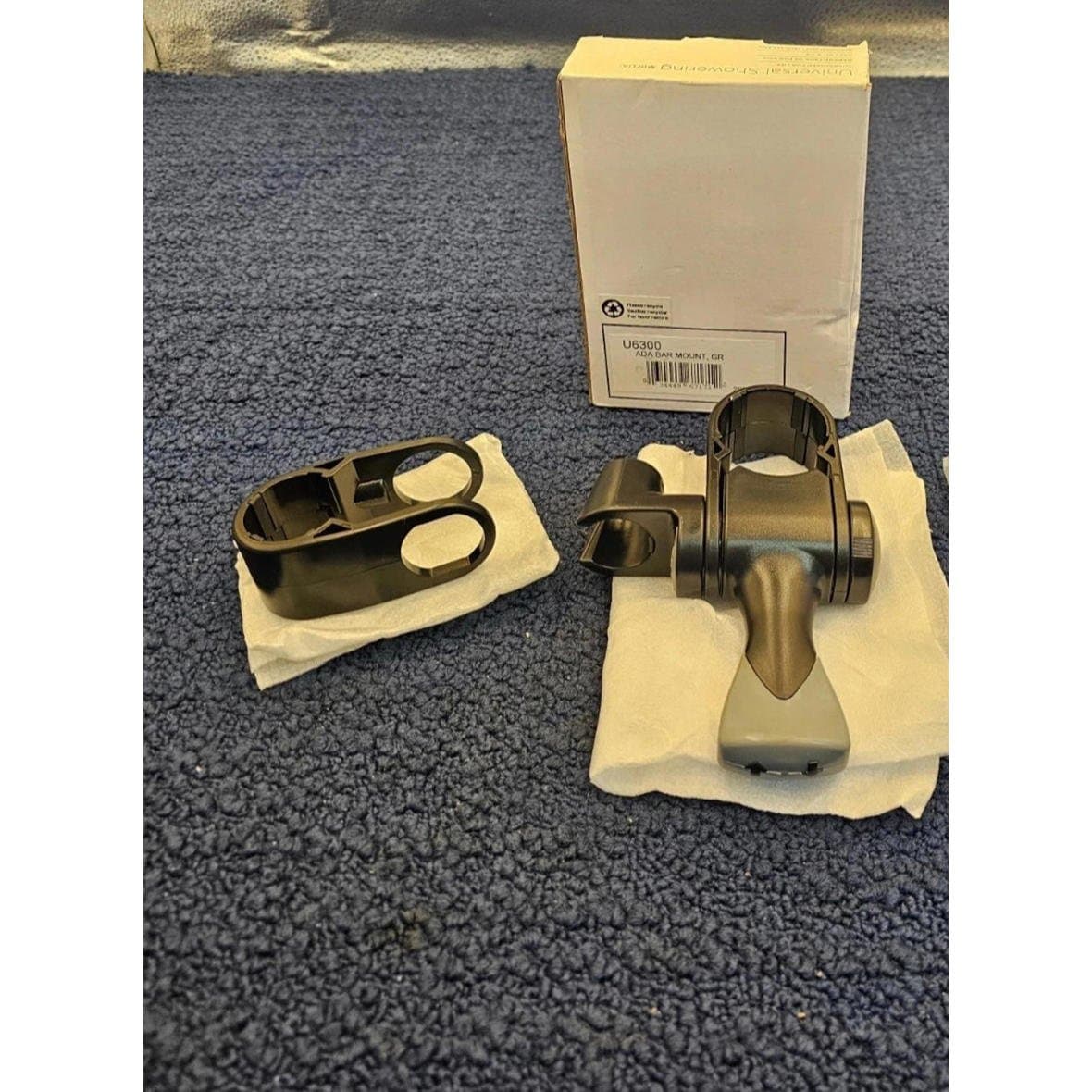 Open Box - Delta Faucet U6300 ADA Grab Bar Handshower Mount , Black, (no screws)