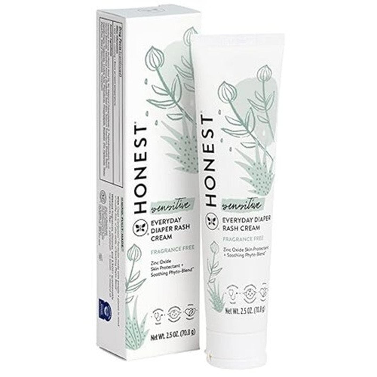 The Honest Company Hypoallergenic Diaper Rash Cream | Cruelty Free | 2.5 oz