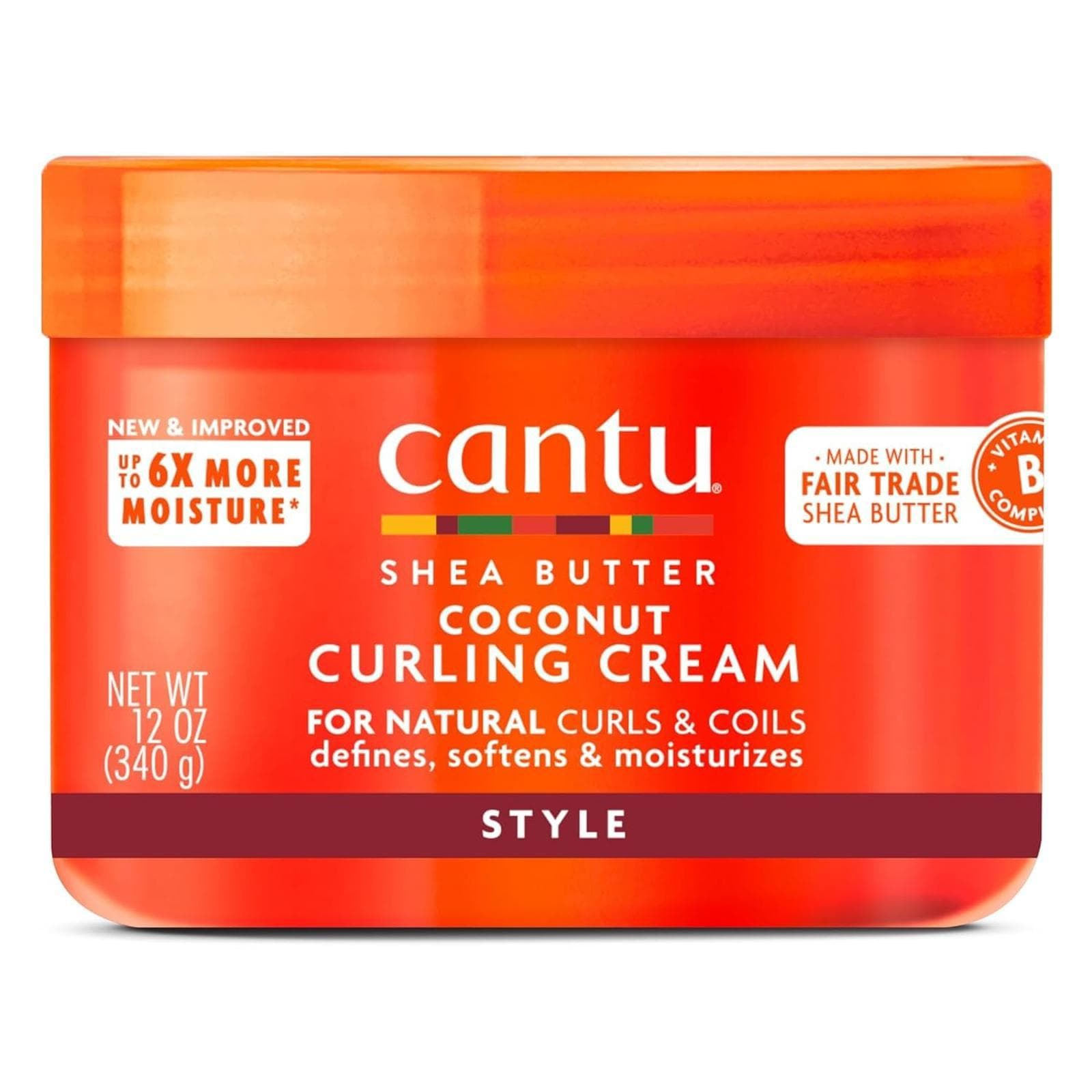 Cantu Shea Butter Coconut Curling Cream, 12 Ounce (1 PACK)