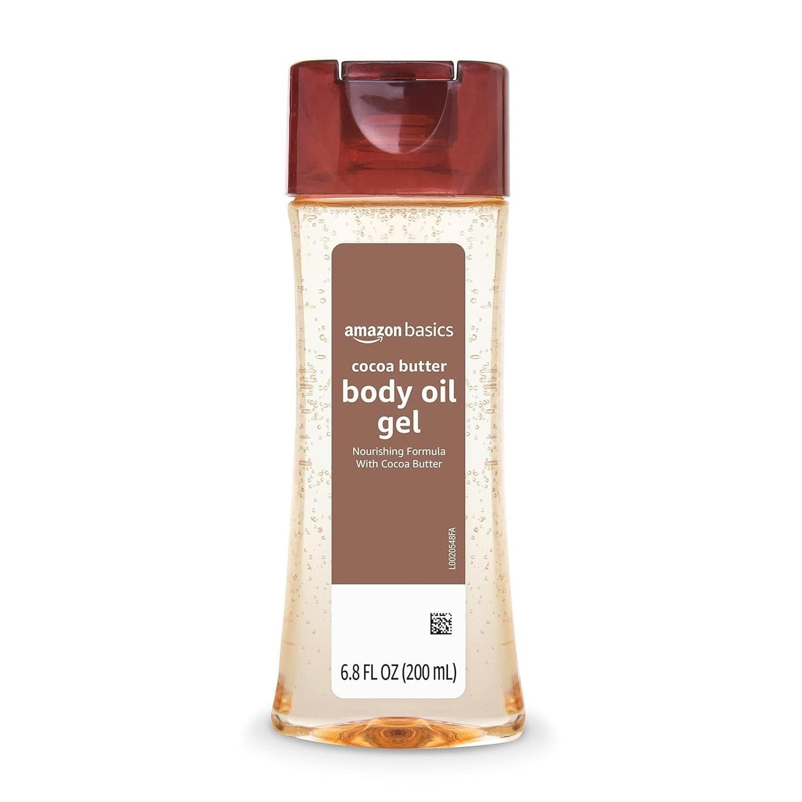 Amazon Basics Body Oil Gel with Cocoa Butter, Paraben Free, 6.8 Fl Oz (Pack of 1