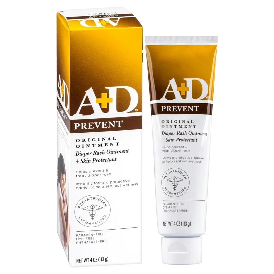 A+D Original Diaper Rash Ointment & Skin Protectant, 4oz EXP: 09/2026