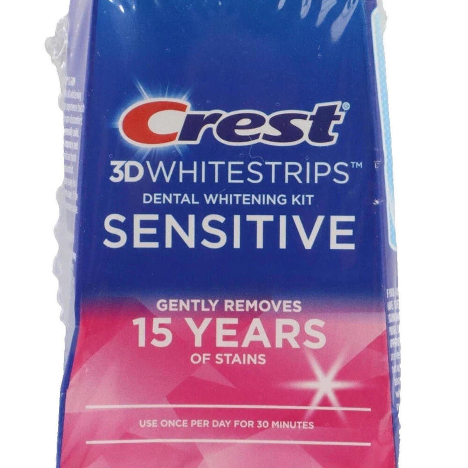 Crest 3D Whitestrips Sensitive At-Home Teeth Whitening Kit,18 Treatments EXP2026