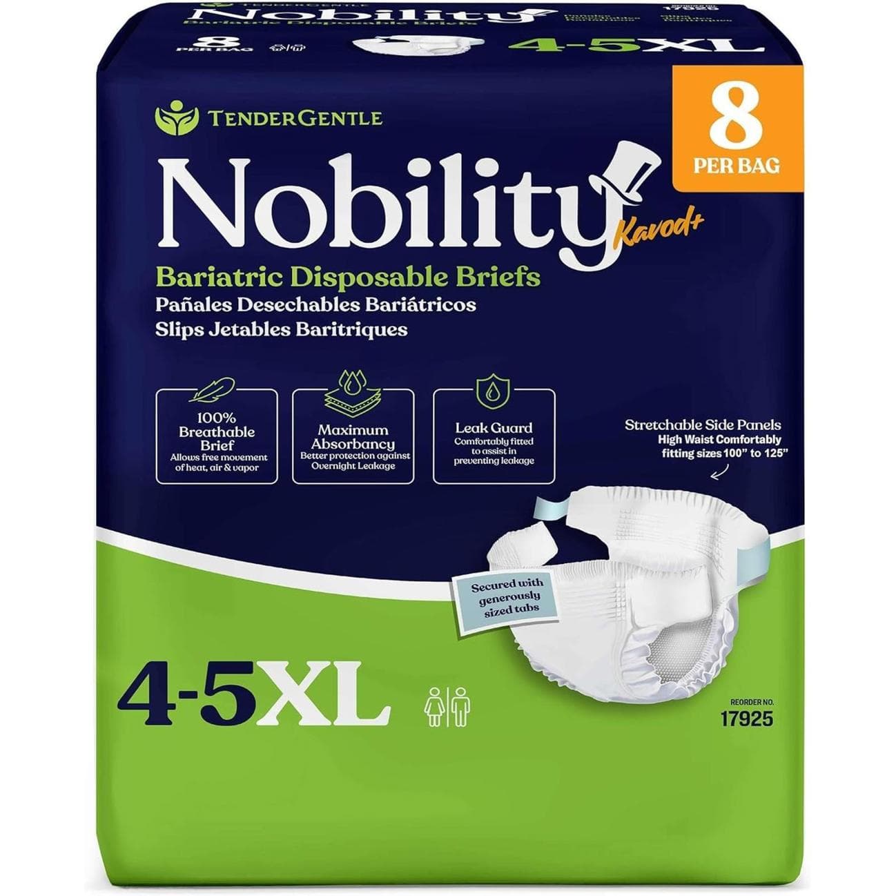 ** Open Box- 4-5xl Adult Diapers for Women and Men - 8 ct