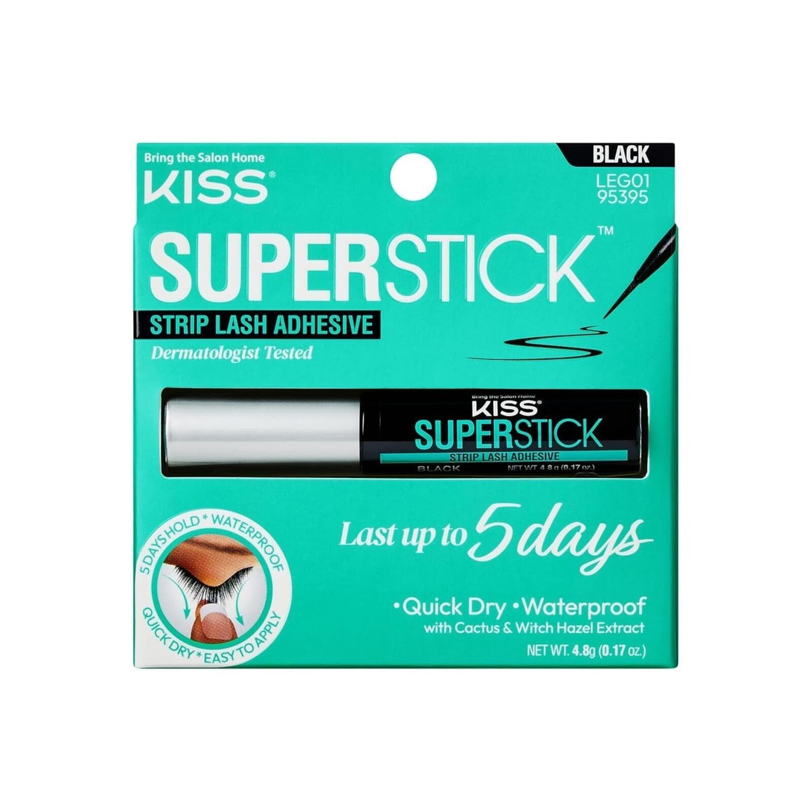 ** KISS SuperStick 5-Day Extended Wear Strip Lash Adhesive, Black