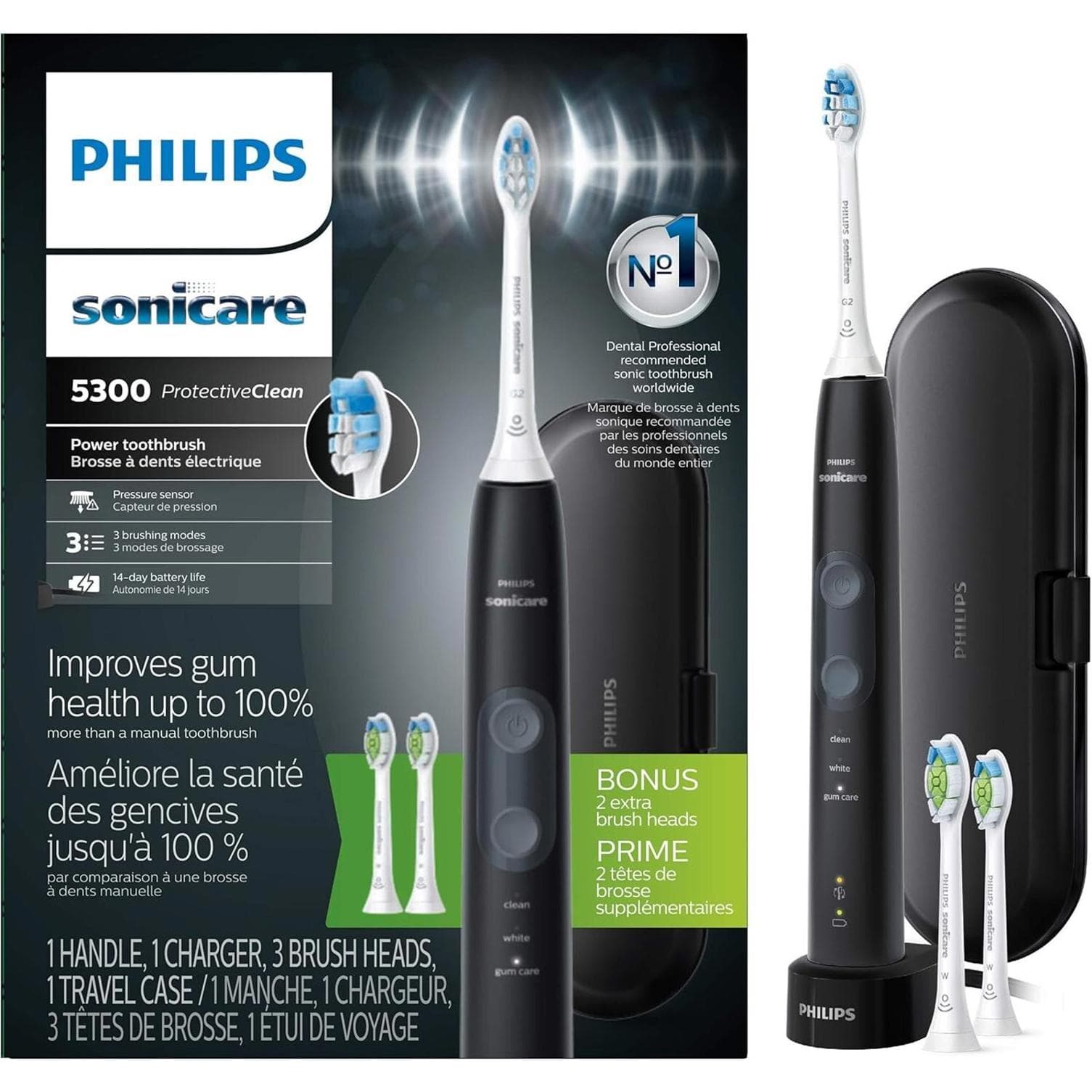 Used - Philips Sonicare ProtectiveClean 5300 Rechargeable Electric Toothbrush