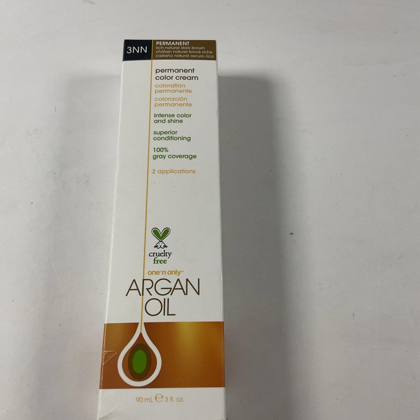 ** One N' Only Permanent Hair Color -Permanent Hair Dye- Natural Dark Brown #3NN