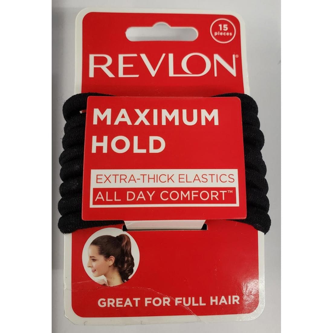 *Revlon Max. Hold Extra-Thick Elastics All Day Comfort Great for Full Hair 15 CT