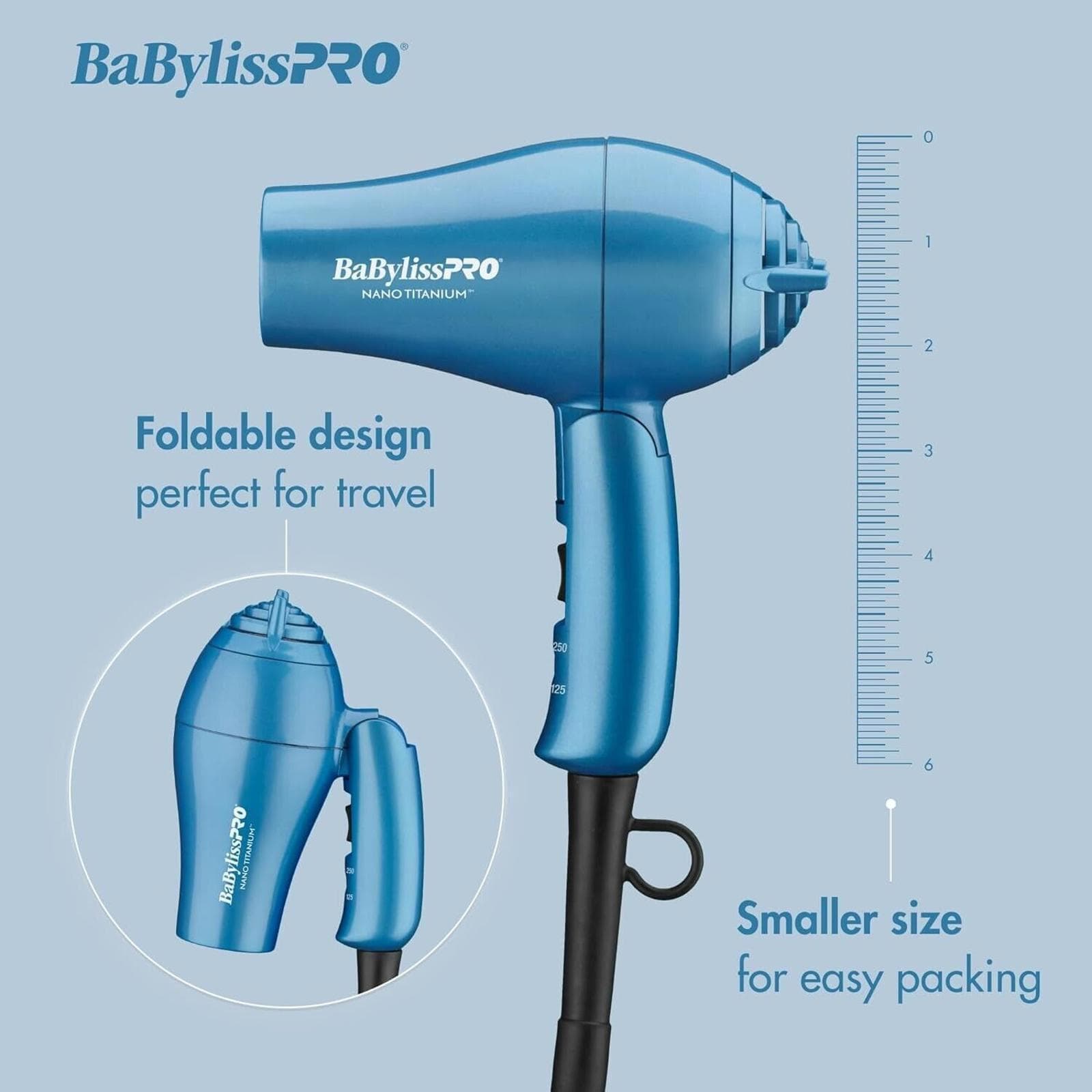 (Does not work) BaBylissPRO Nano Titanium Travel Dryer Dual Voltage