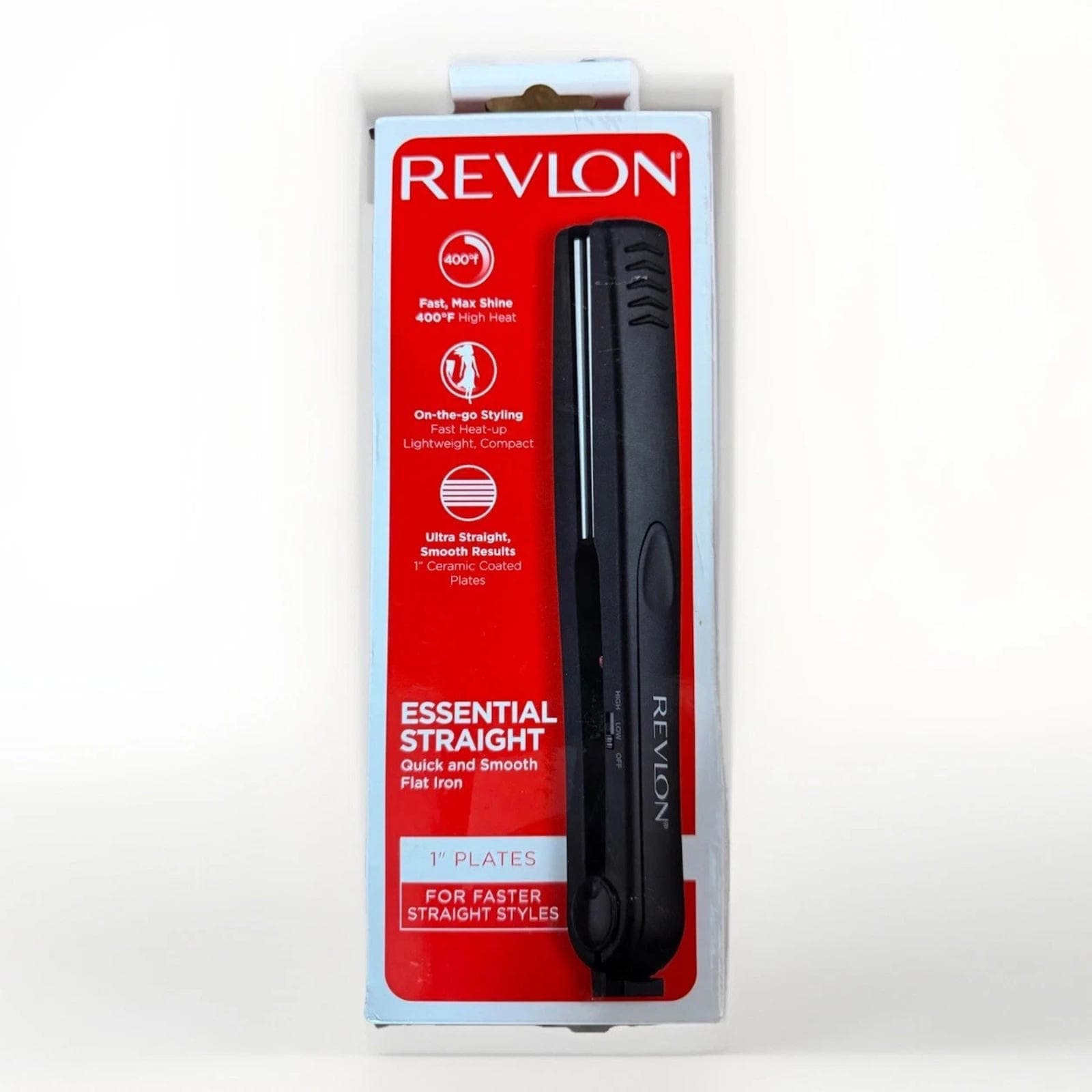 **Open Box - Revlon Essential Straight Quick and Smooth Ceramic Flat Iron, 1"