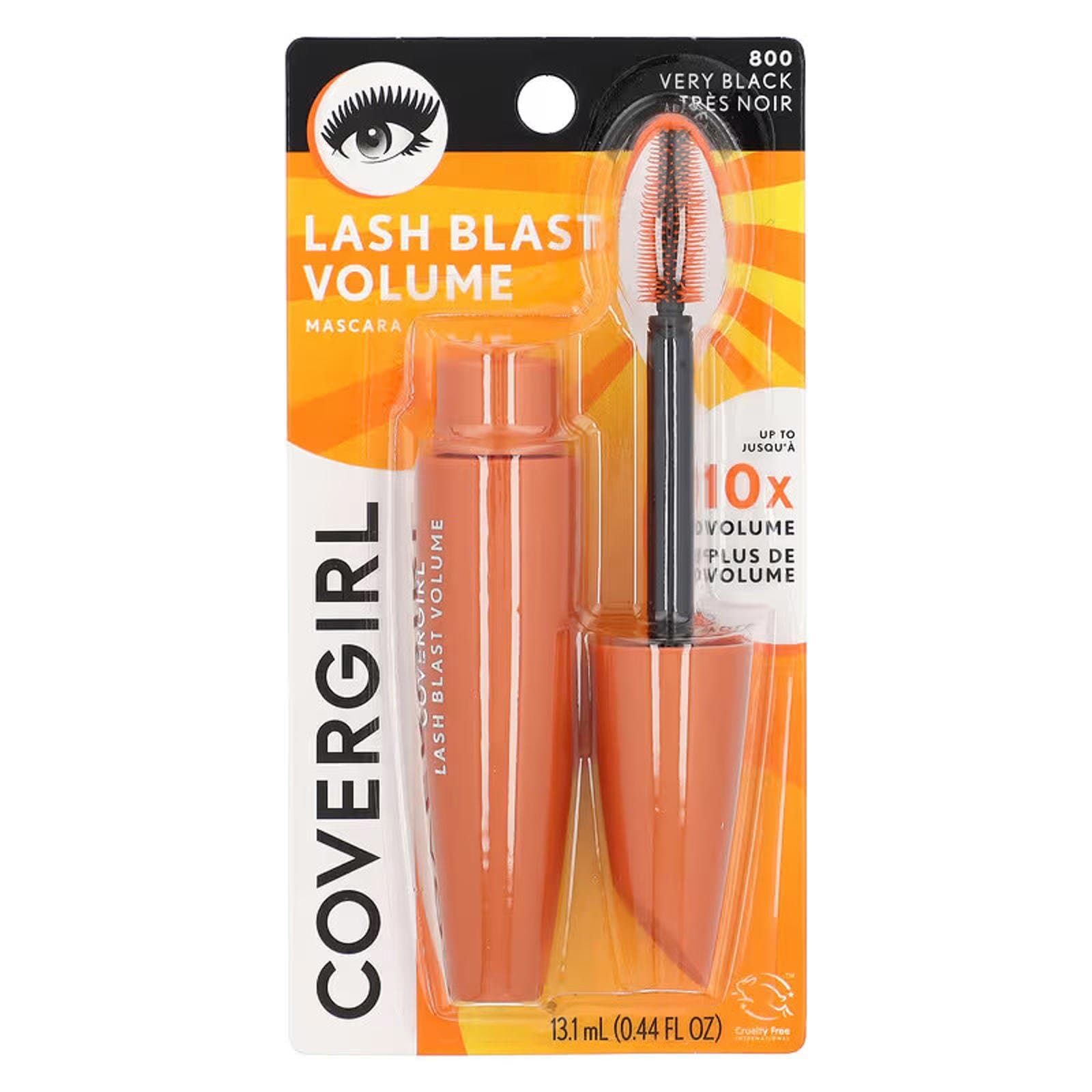 CoverGirl Lash Blast Clean Volume Mascara, 800 Very Black, 0.44 fl oz