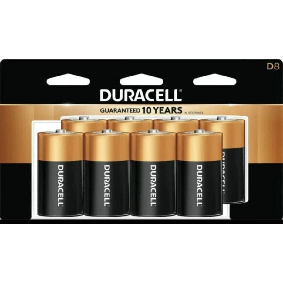 ** Open Box- Duracell D- 7 pack (one battery used)