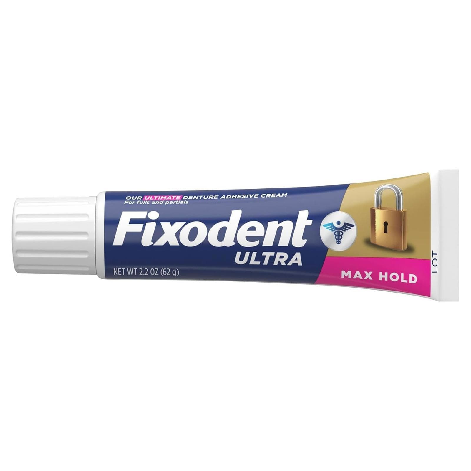Open Box - Fixodent Ultra Max Hold Denture Adhesive, 2.2oz (Pack of 1) (no box)
