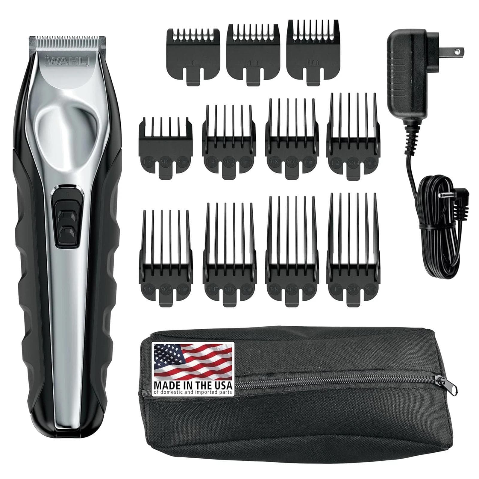 Wahl USA Lithium Ion Total Beard Trimmer for Men with 11 Guide Combs Model 9888 - Image 1