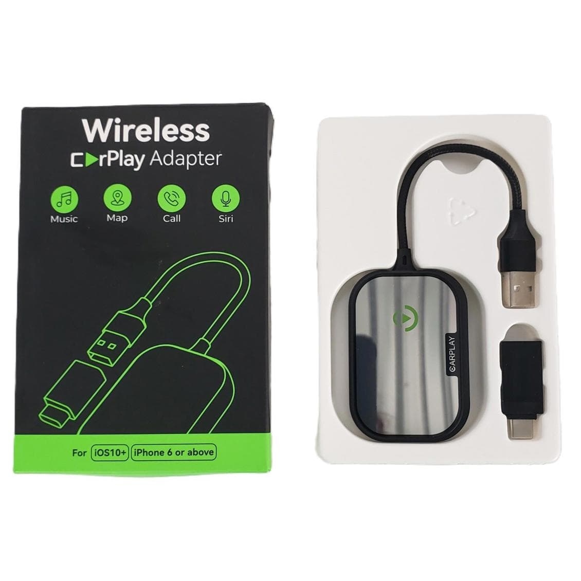 Wireless USB CarPlay Adapter For iOS10+, iPhone 6 or above - Image 1
