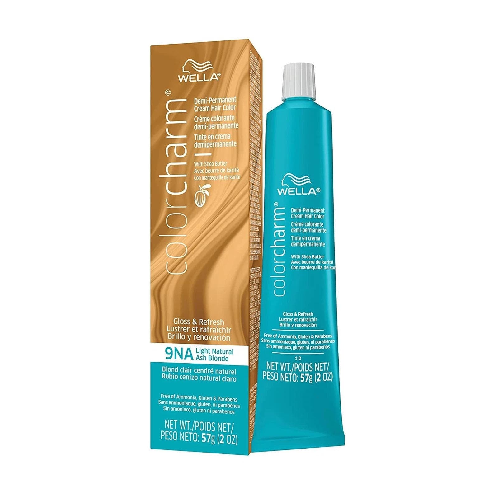 WELLA Color Charm Demi Permanent Hair Color, 9NA Light Natural Ash Blonde - Image 1