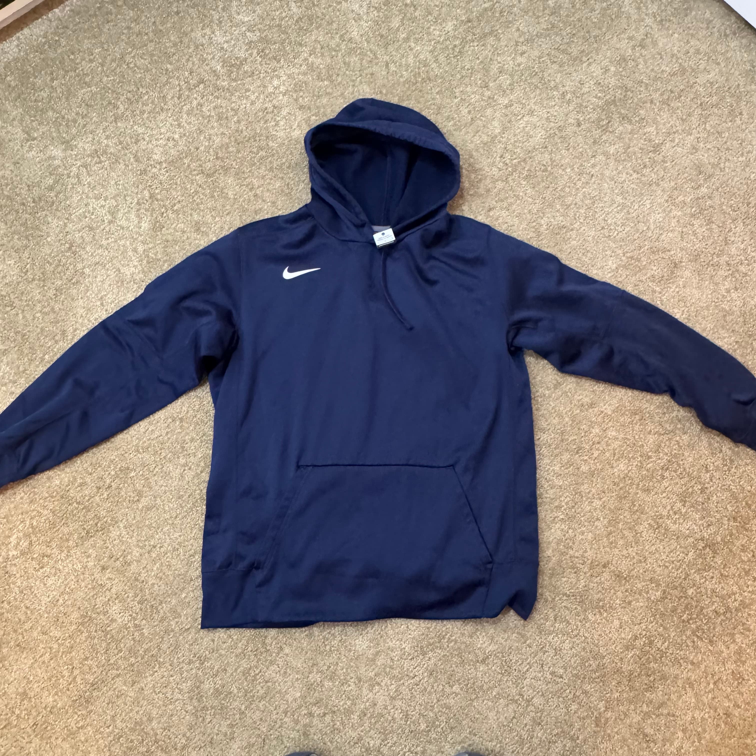 Nike Men's Therma-FIT Performance Training Hoodie - Navy Blue - Size Large