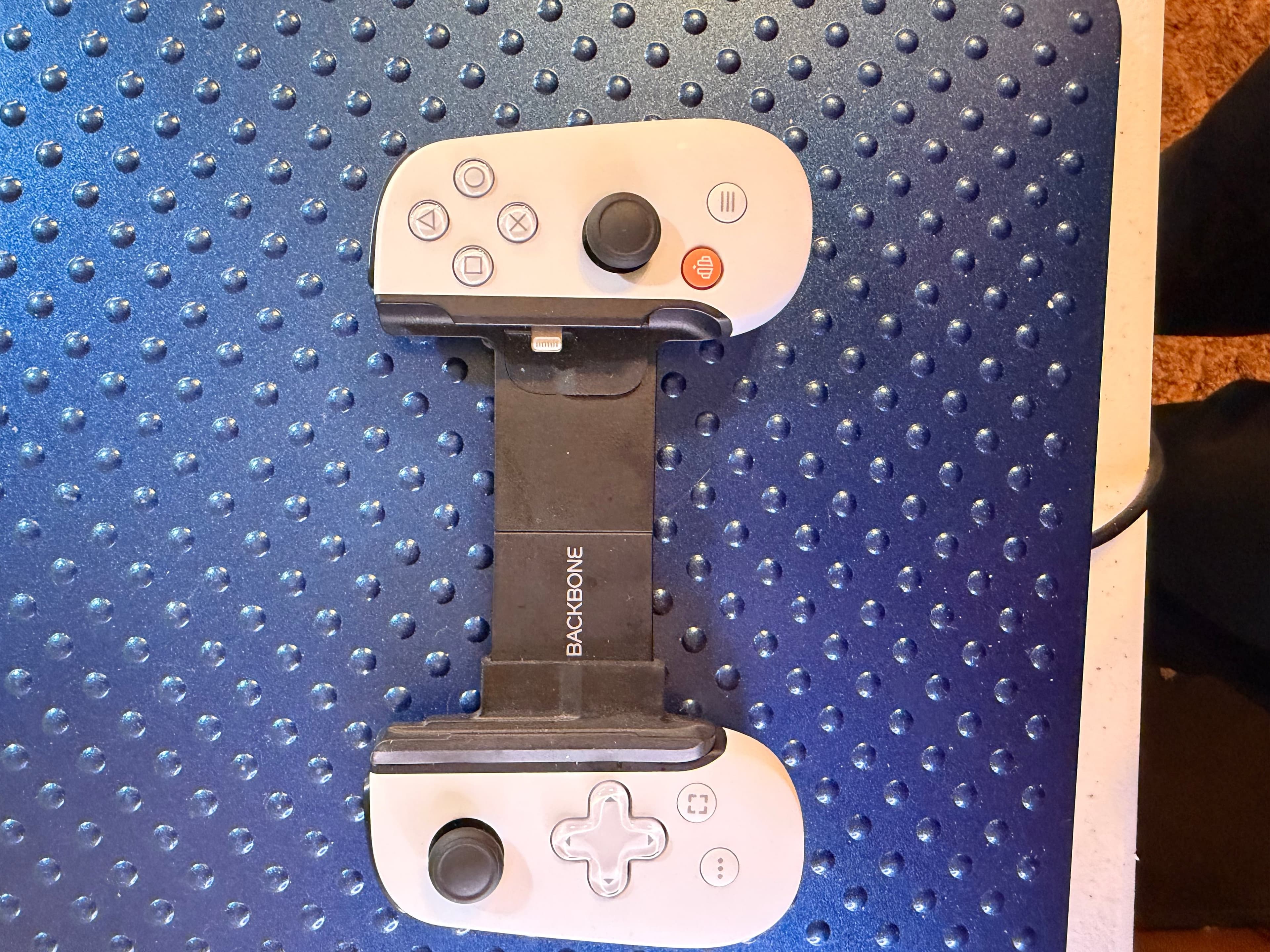 Backbone One PlayStation Edition mobile gaming controller designed for iPhones