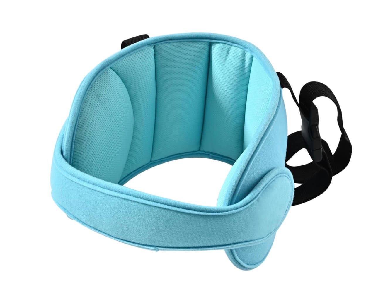 LETTON Adjustable Child Car Seat Head Support Band, Soft Kids Head Holder Head Strap, Safety Head & Neck Pillow Support - A Comfortable Sleep Solution, Lake Blue
