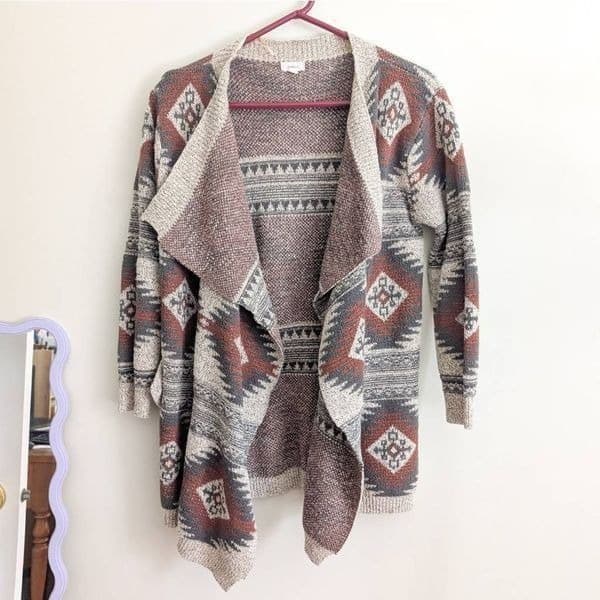 Debut Oversized Southwestern Cardigan Sweater