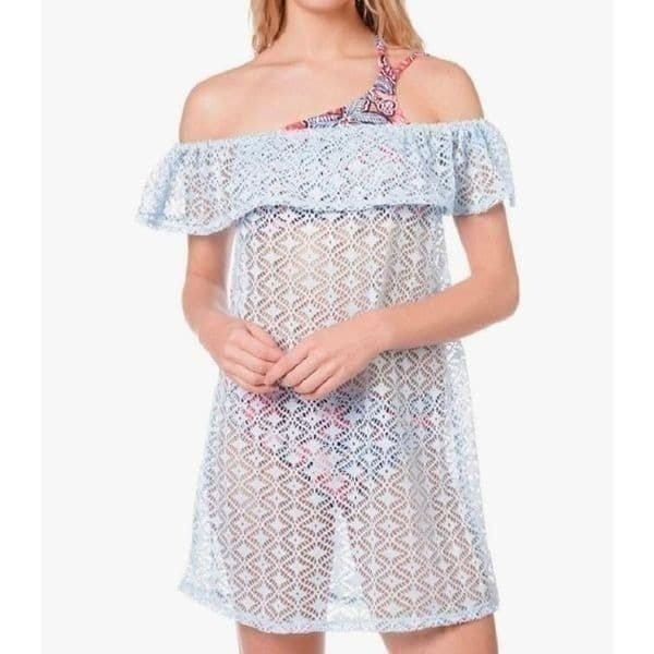 Miken Swim Juniors Off the Shoulder Flounce Cover Up