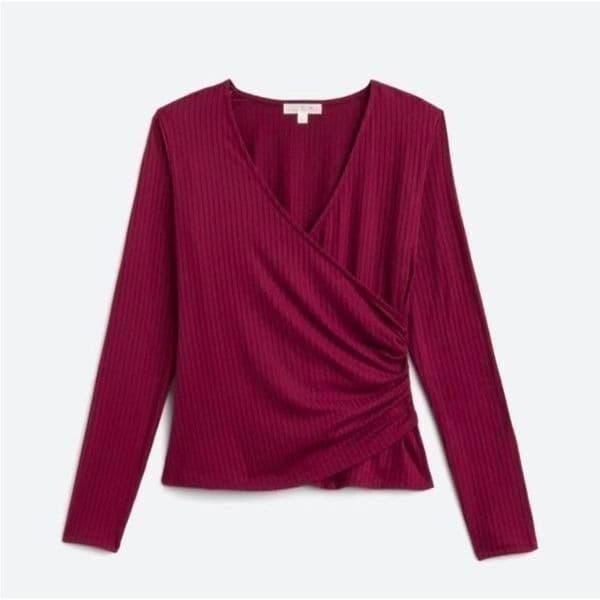 Stitch Fix Nine Britton Rogue Ribbed Front Cross Knit Top
