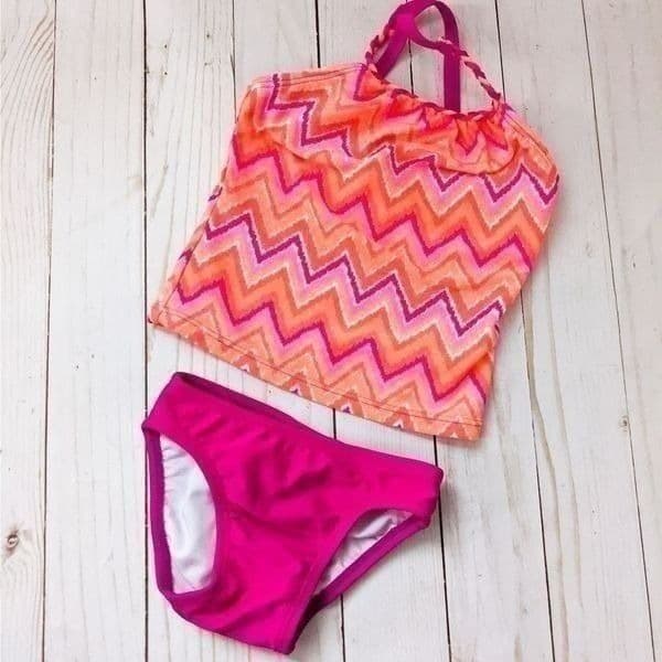 Circo Chevron Neon Two Piece Swimsuit 9m