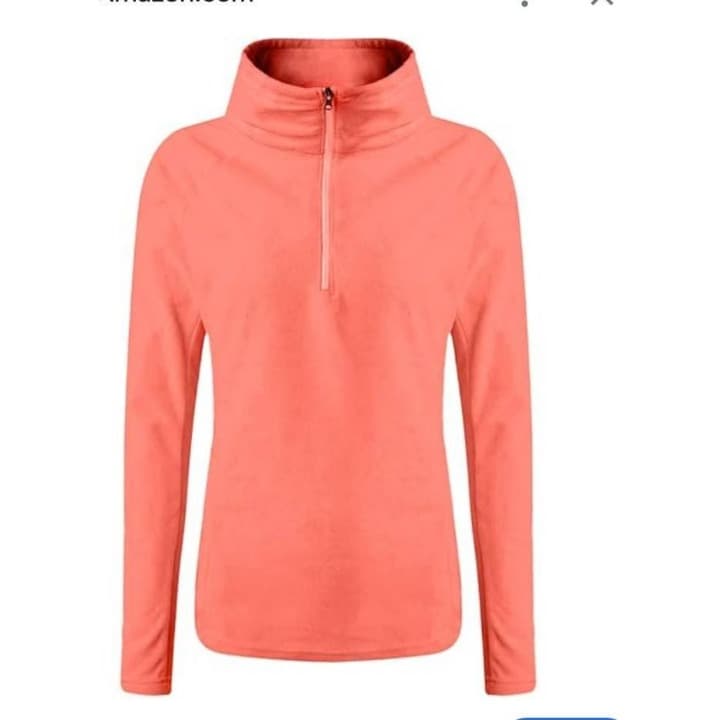 Eddie Bauer Swim Women's High Route Grid 1/2 Zip Up Citrus