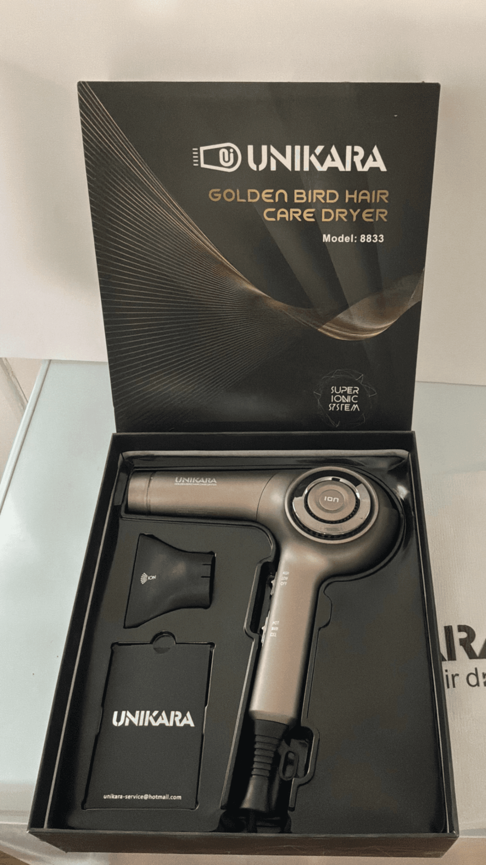 Unikara Golden Bird Hair Dryer Model 8833