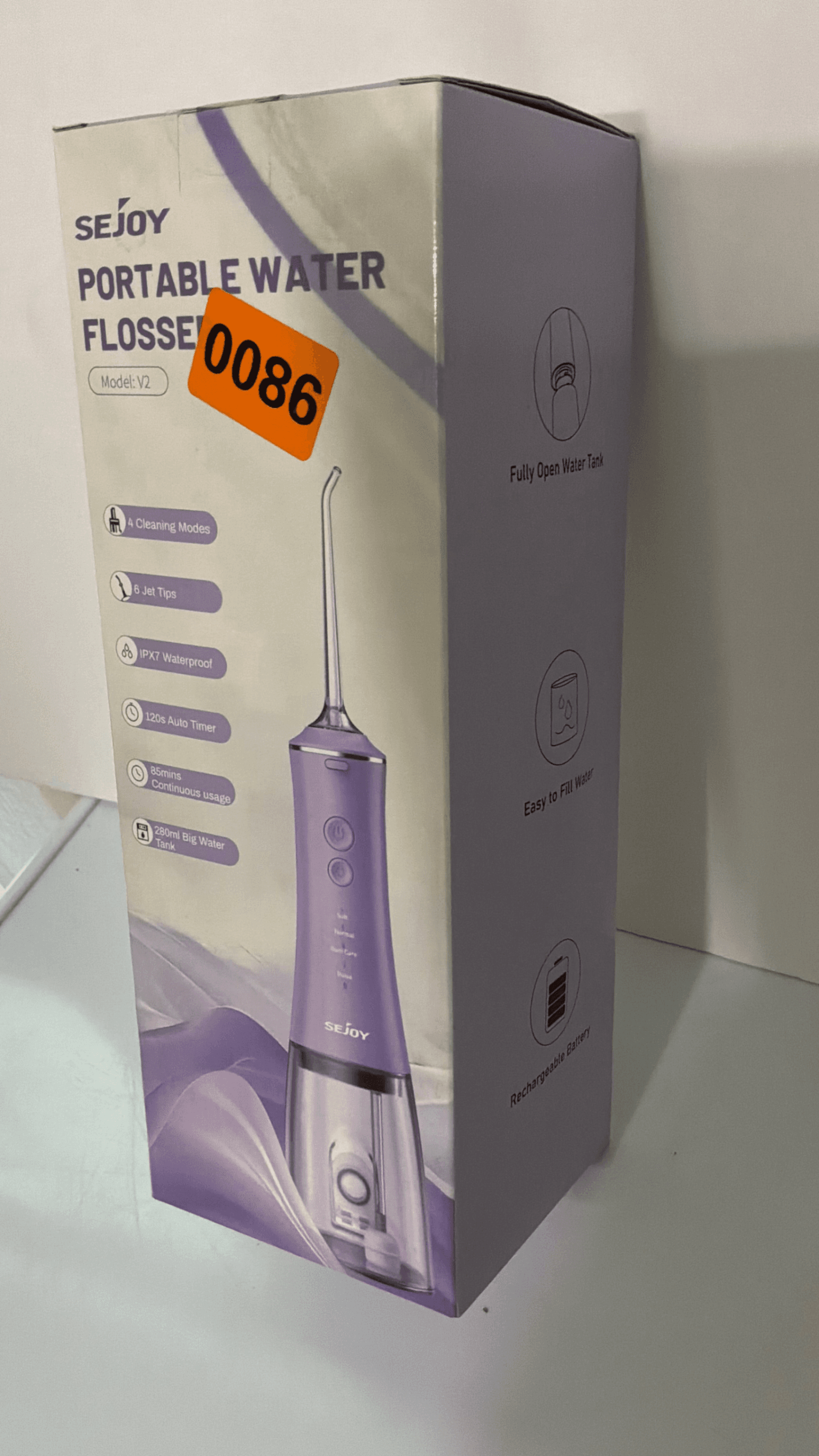 Sejoy V2 Portable Water Flosser with 4 Cleaning Modes