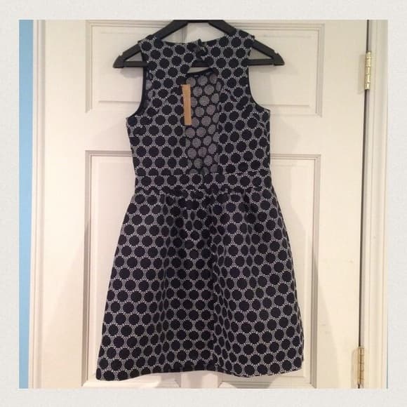 Vintage Navy Open-Back Cocktail Dress