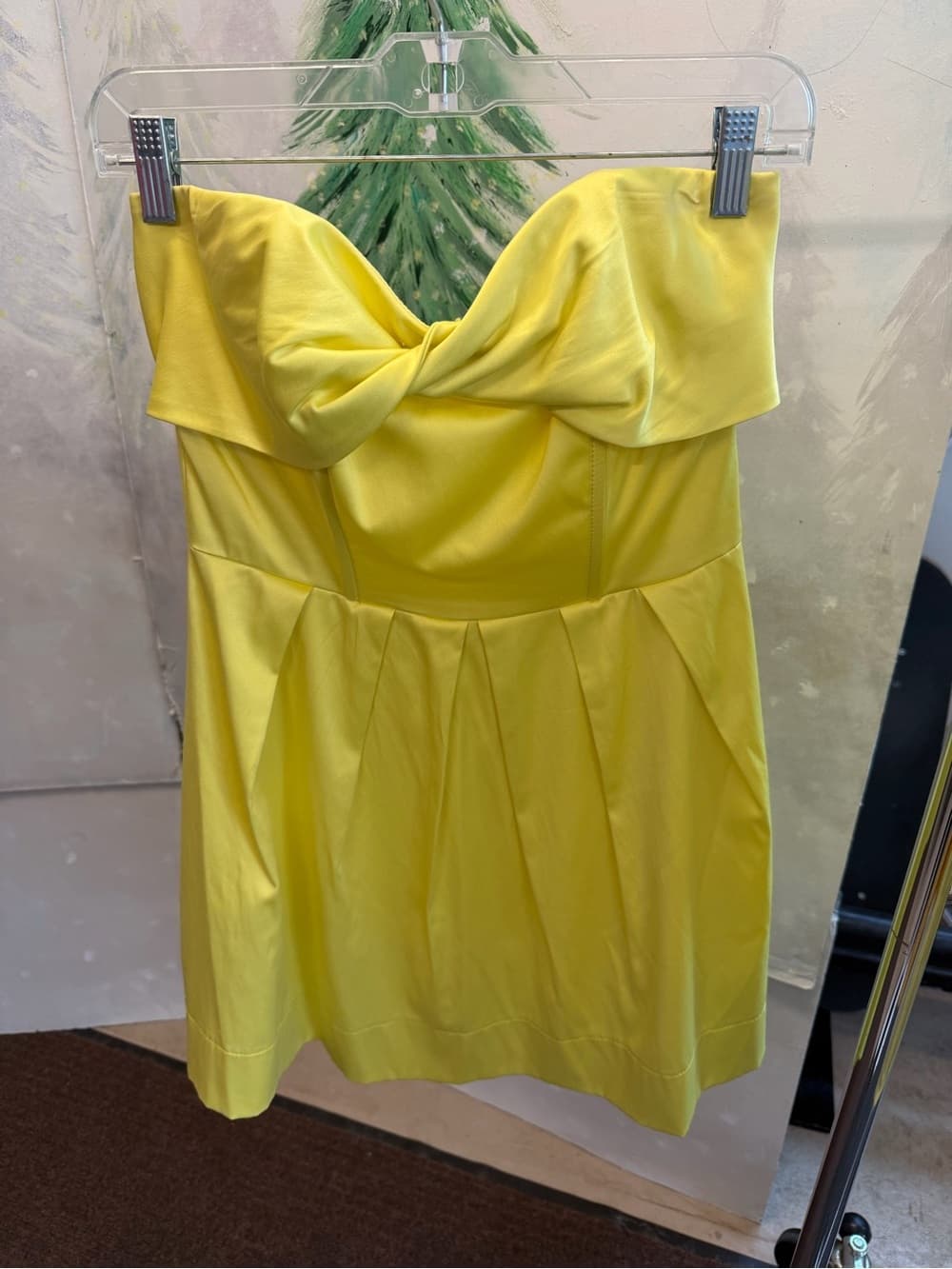 Silky Strapless Twist Cocktail Dress