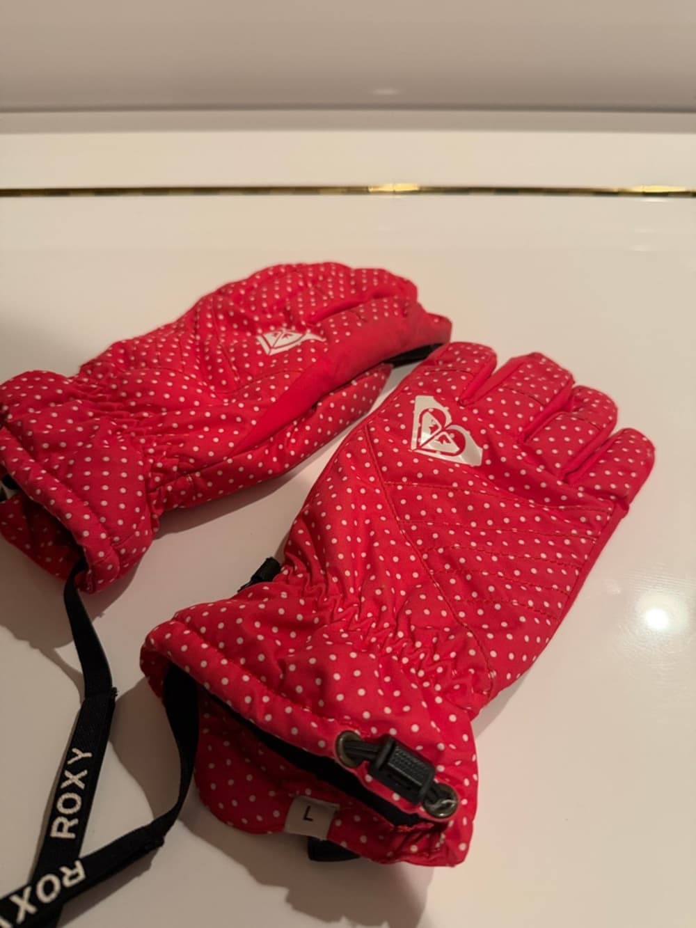 Vintage Barbie Pink Roxy Polka Dot Gloves